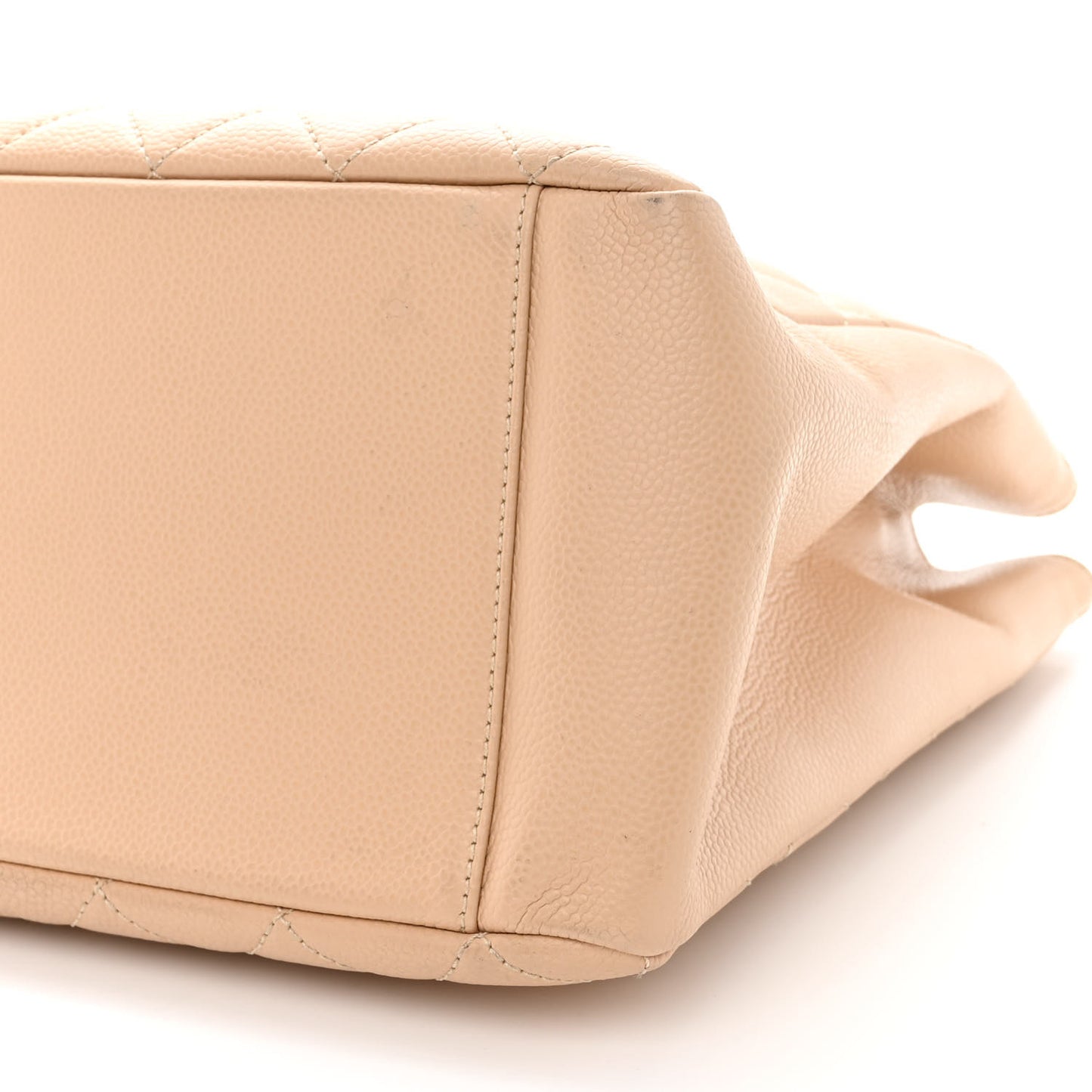 Caviar Quilted Grand Shopping Tote GST Beige Clair
