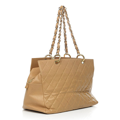 Chanel Caviar Quilted Grand Timeless Tote GTT Beige 3 of 26