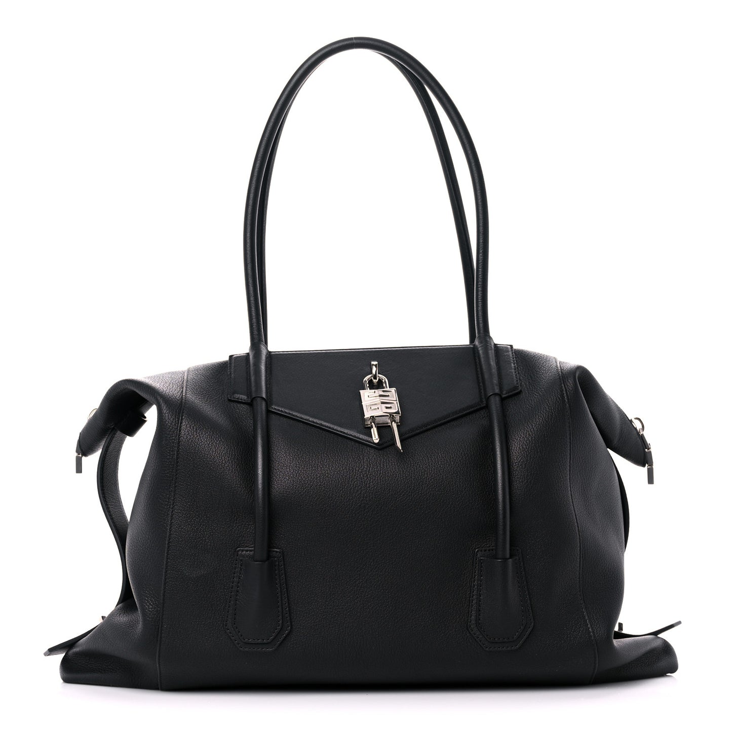 Sugar Goatskin Antigona Lock Duffel Bag Black