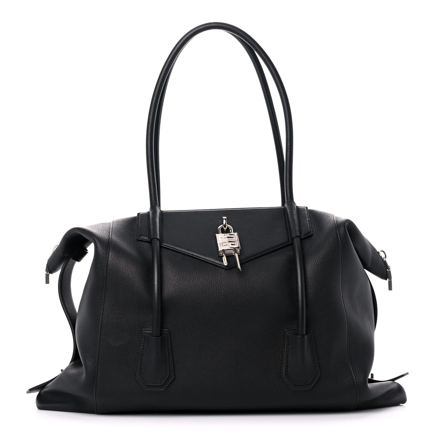 Givenchy Sugar Goatskin Antigona Lock Duffel Bag Black 1 of 13
