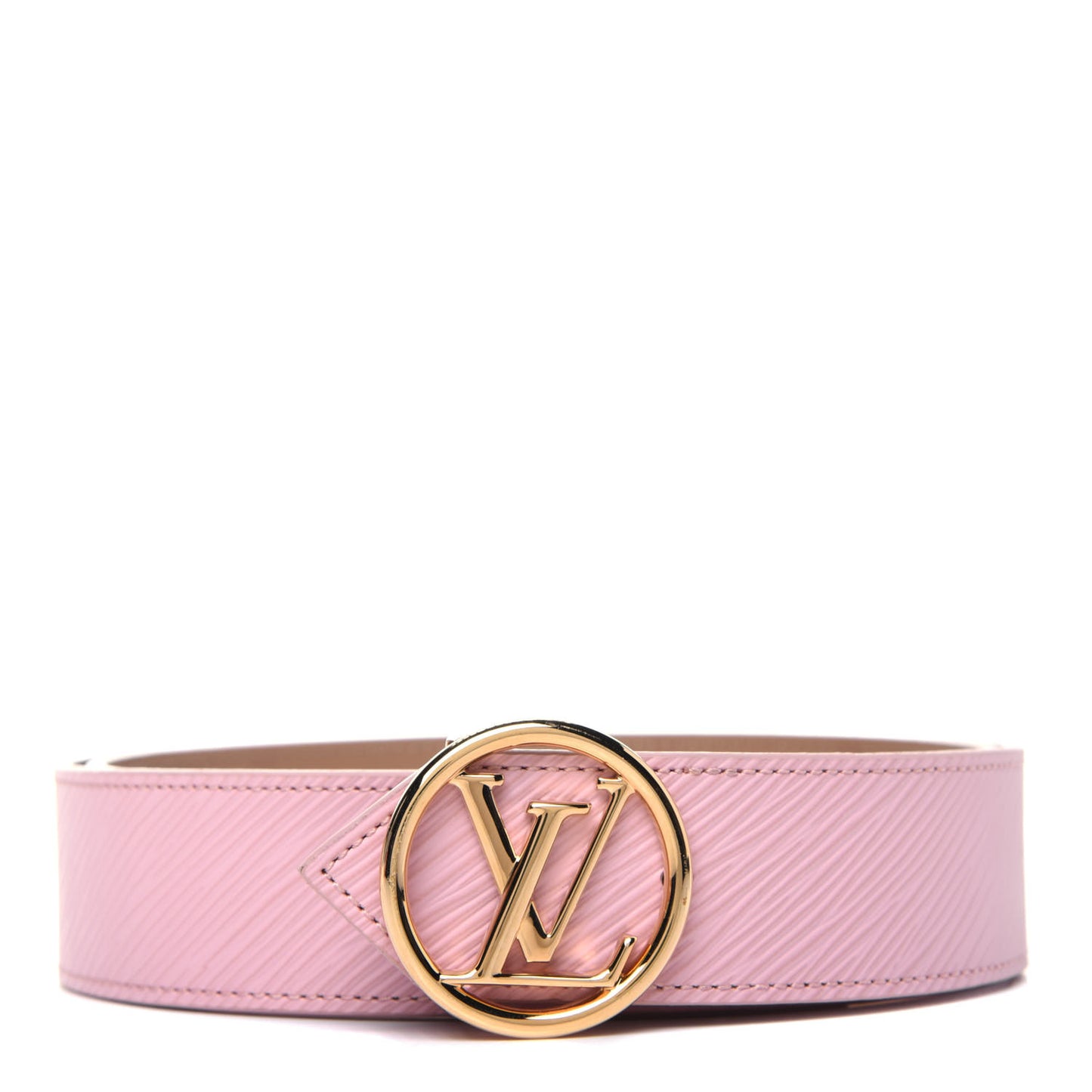 Monogram Epi LV Circle Reversible Belt 80 32 Rose Ballerine