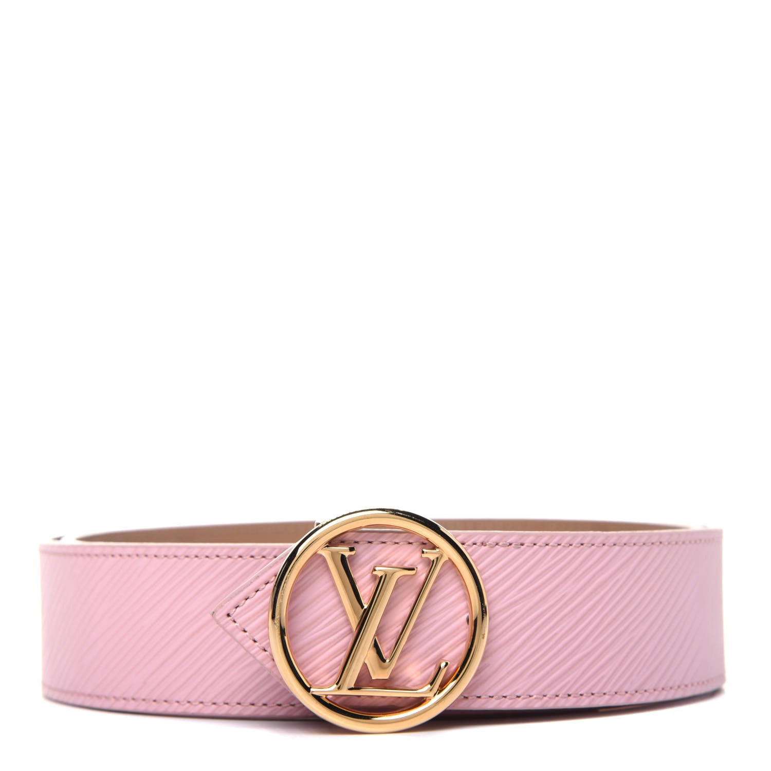Louis Vuitton Monogram Epi LV Circle Reversible Belt 80 32 Rose Ballerine 1 of 8
