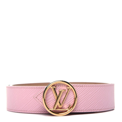 Louis Vuitton Monogram Epi LV Circle Reversible Belt 80 32 Rose Ballerine 1 of 8