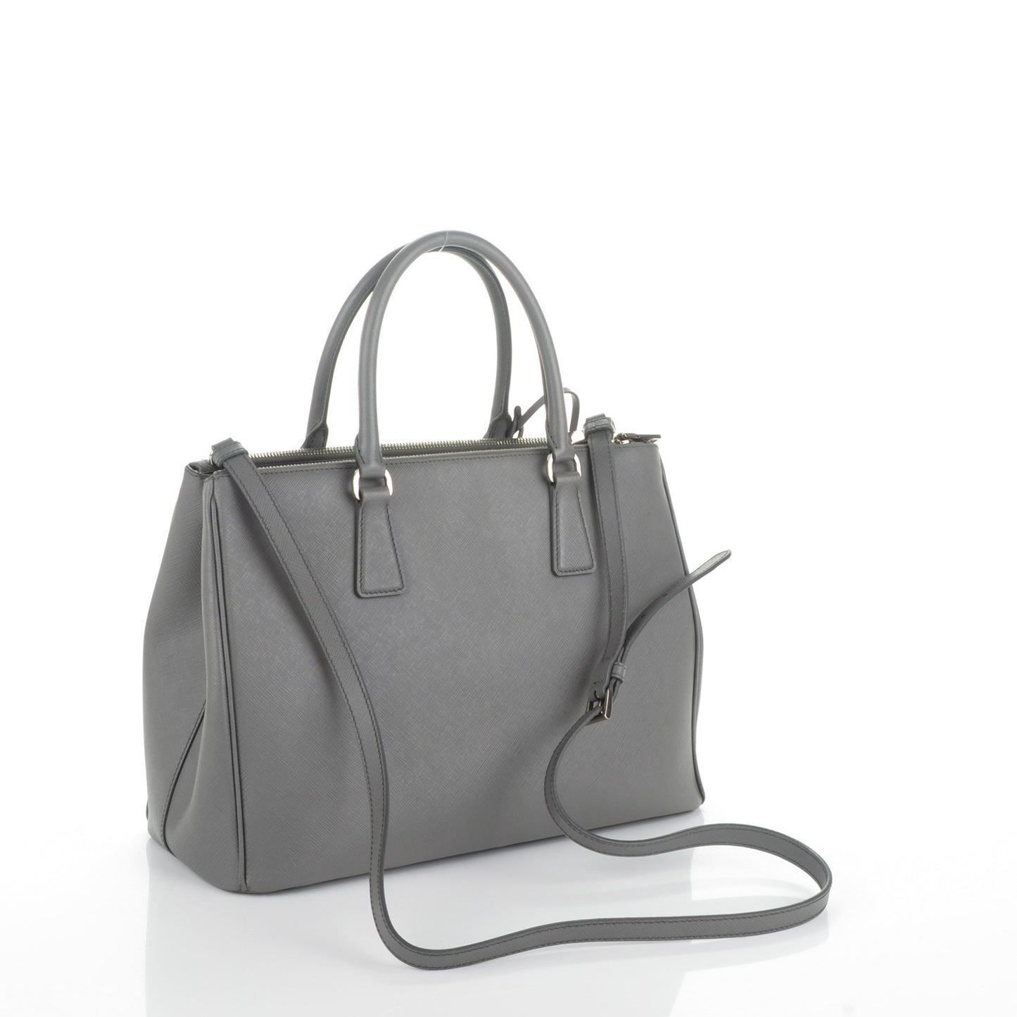 Saffiano Medium Galleria Double Zip Tote Marmo