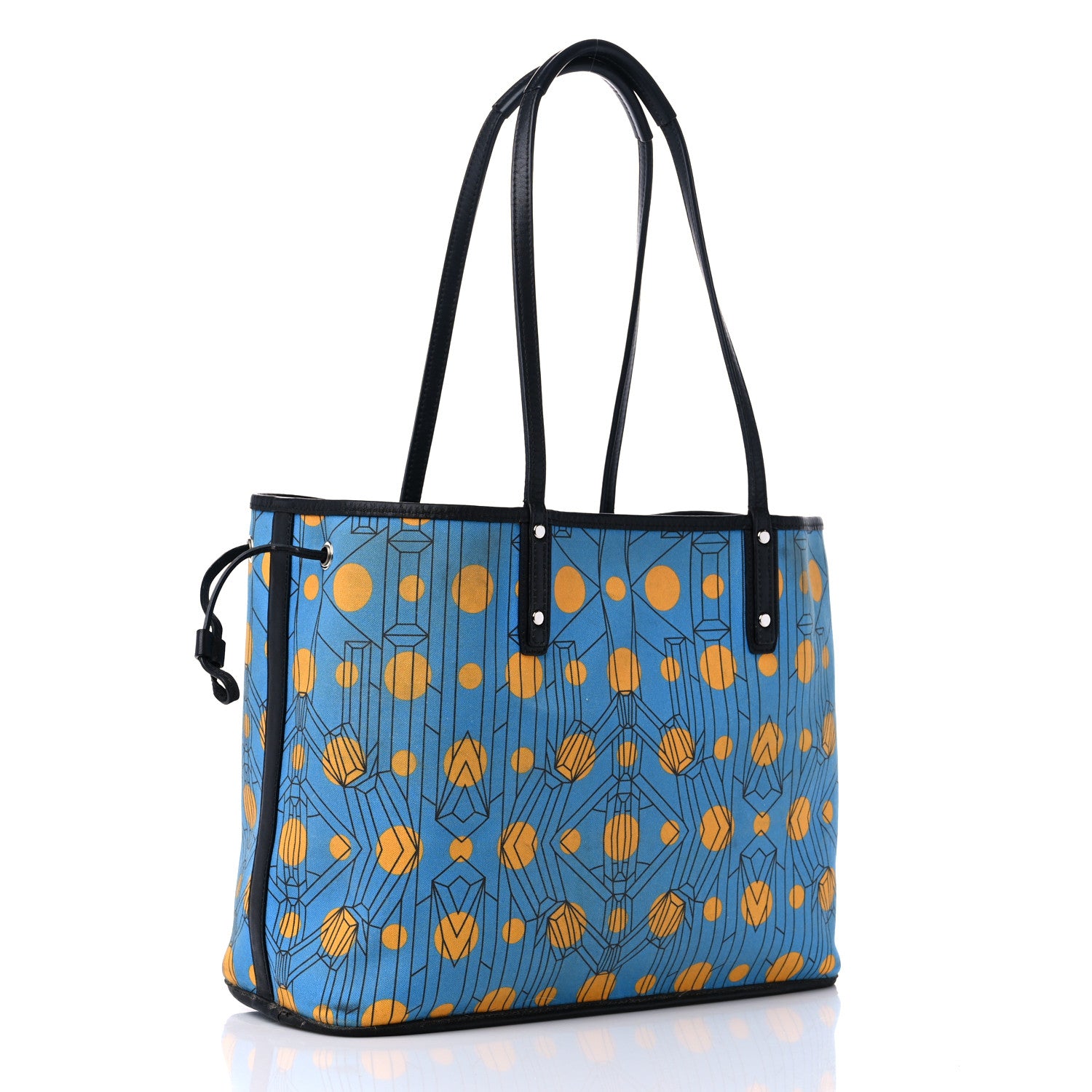 MCM Visetos Large Project Reversible Shopper Tote Munich Blue 15 of 21