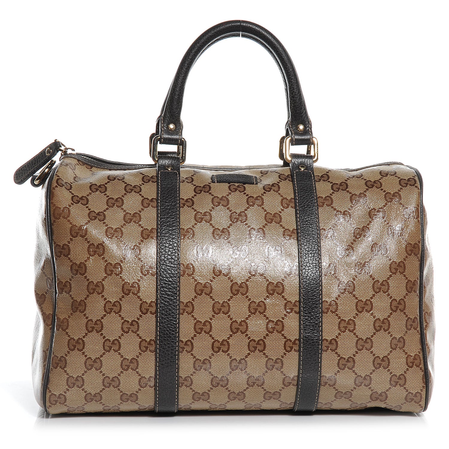 Gucci Crystal Monogram Dollar Calfskin Medium Joy Boston Beige Ebony Testa di Moro 1 of 7