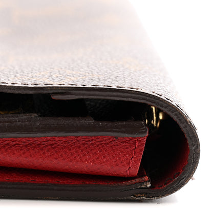 Louis Vuitton Monogram Emilie Wallet Rouge 10 of 14