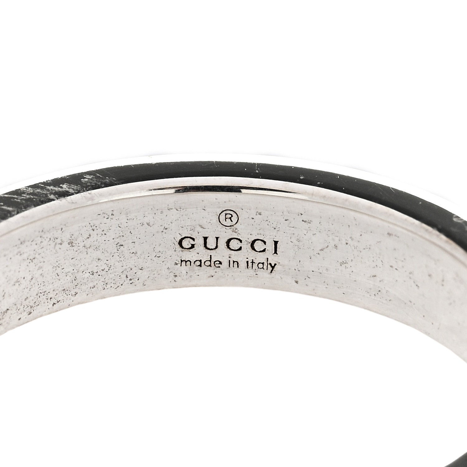 Gucci Sterling Silver Narrow GucciGhost Hamlet Skull Ring 54 7 5 of 5