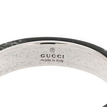 Gucci Sterling Silver Narrow GucciGhost Hamlet Skull Ring 54 7 5 of 5
