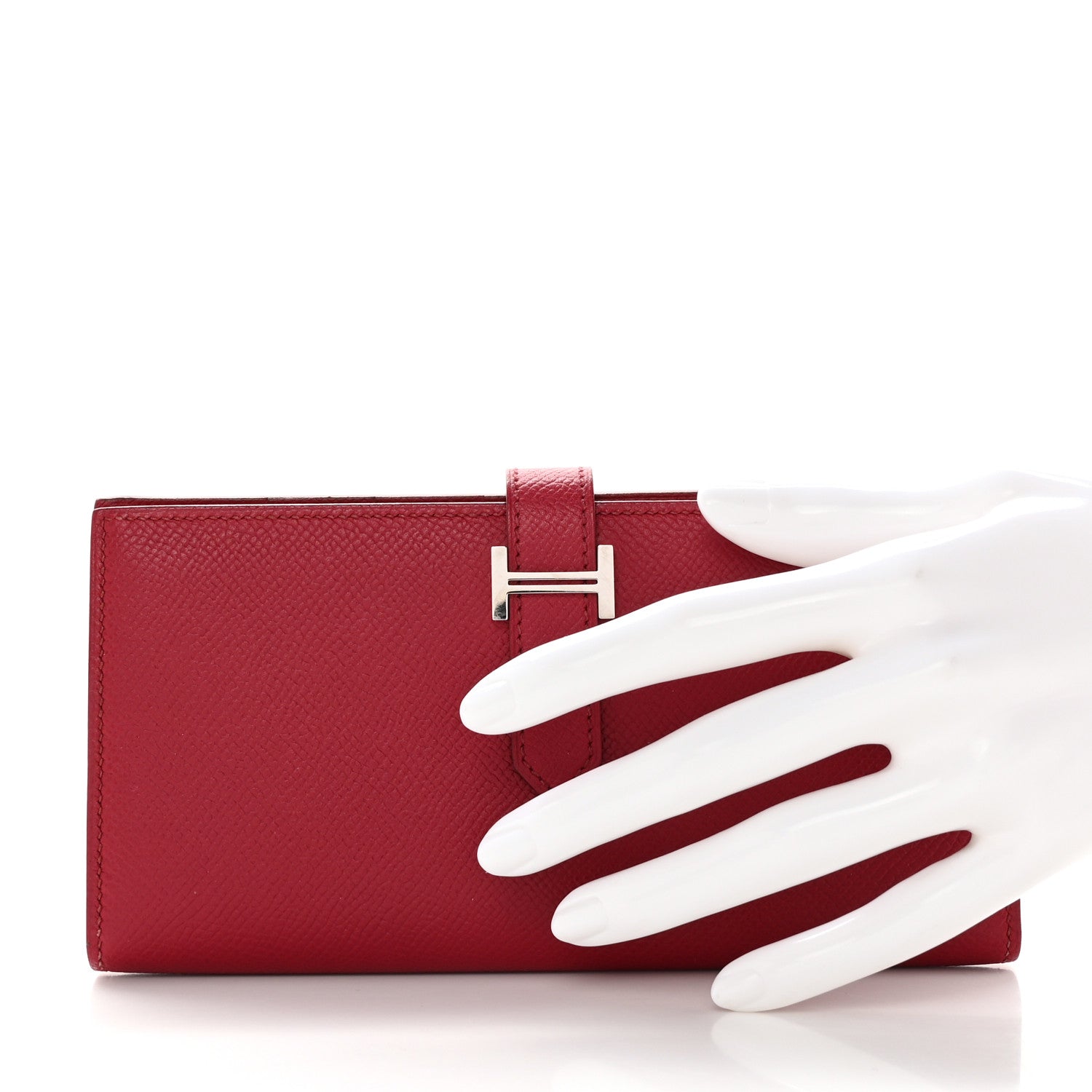Hermes Epsom Bearn Gusset Wallet Rubis 2 of 11