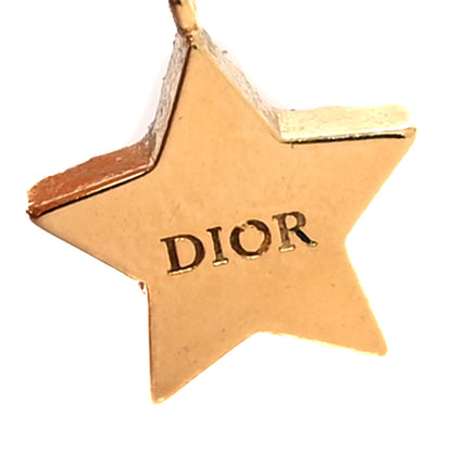 Christian Dior Crystal Petit CD Star Chain Earrings Gold 4 of 4
