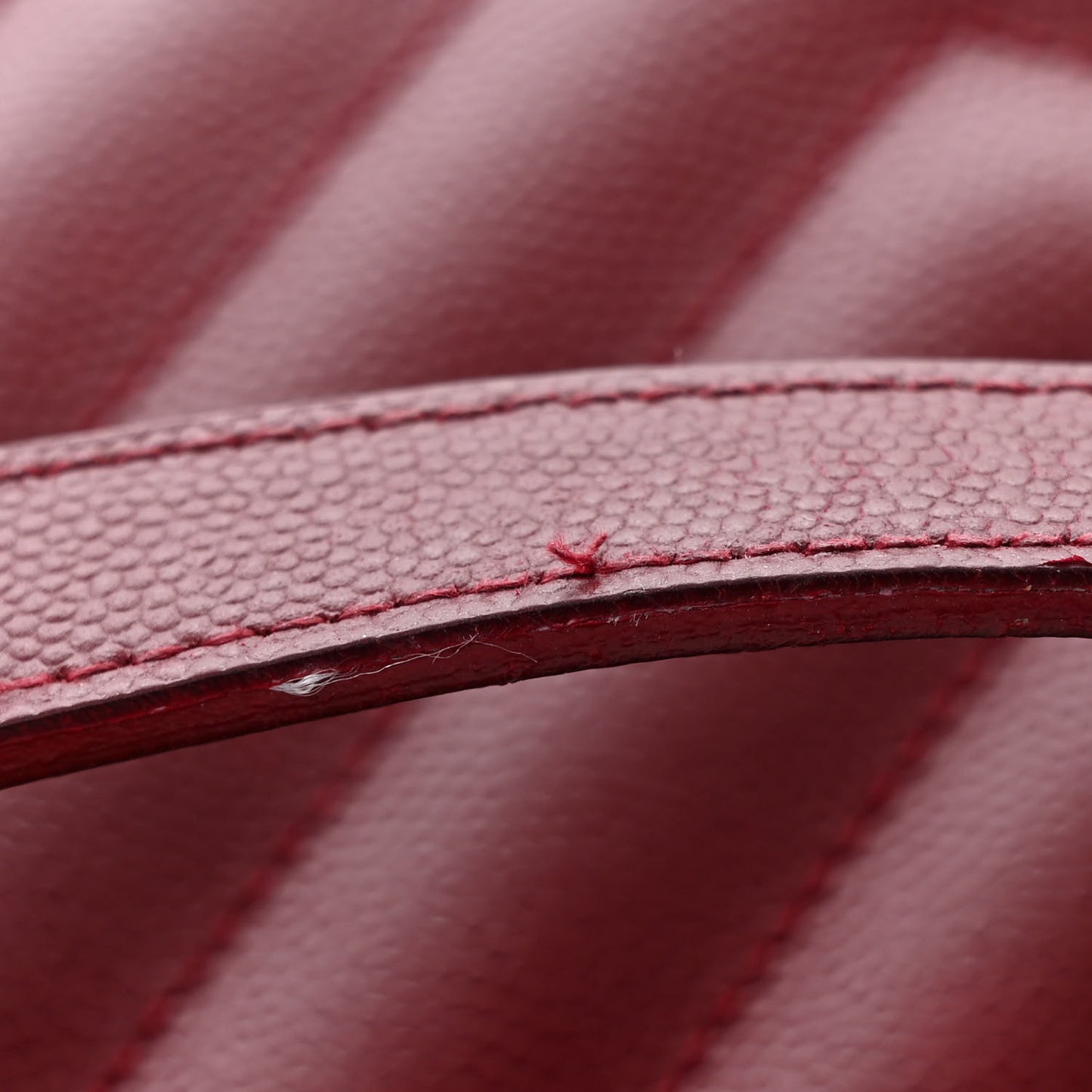 Grain De Poudre Matelasse Chevron Monogram Shopping Bag Oxblood