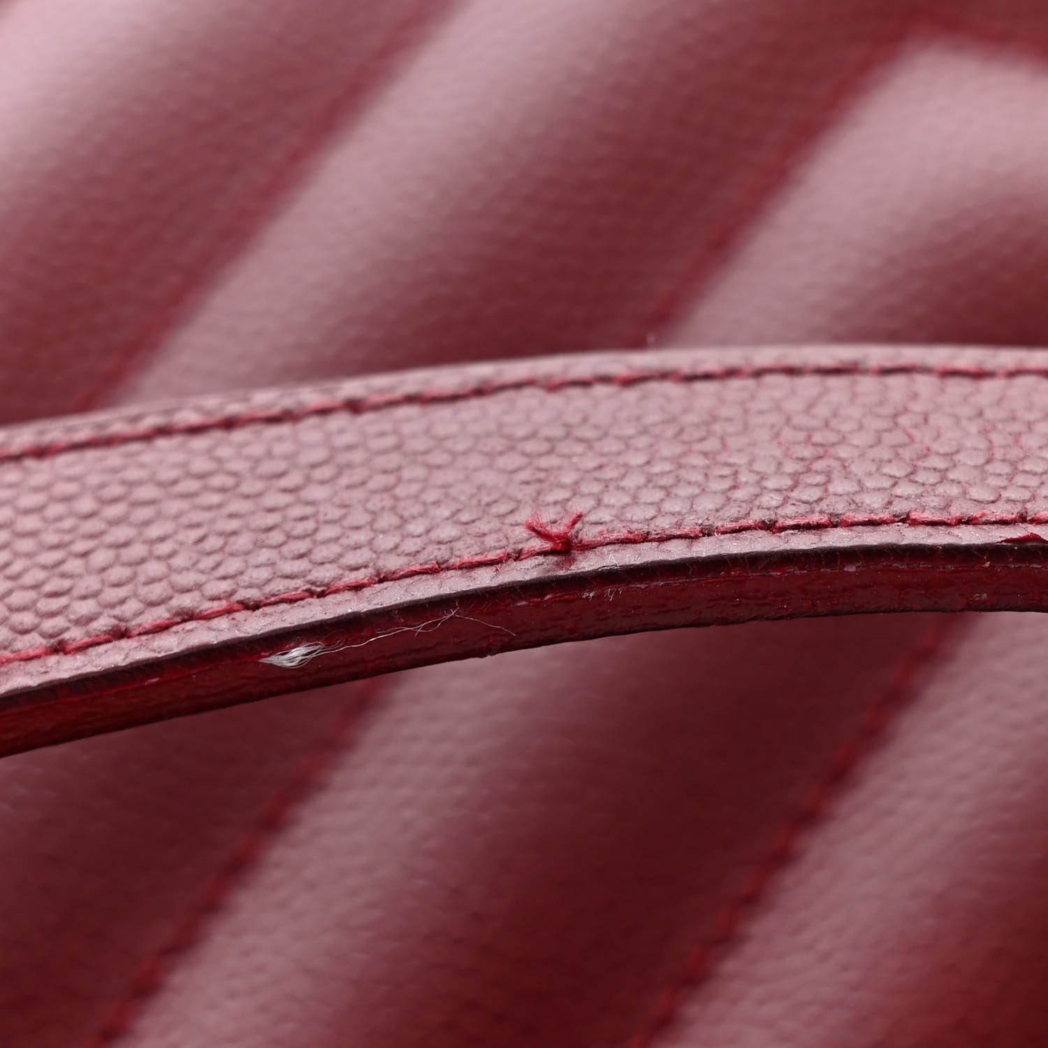 Saint Laurent Grain De Poudre Matelasse Chevron Monogram Shopping Bag Oxblood 15 of 15