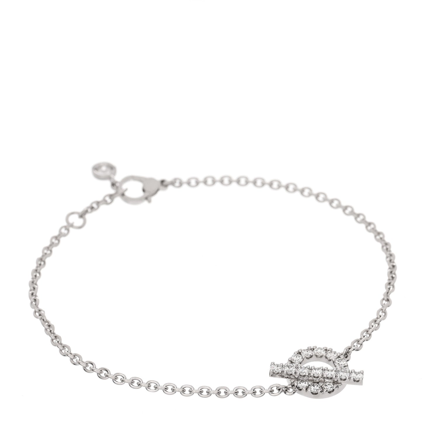 18K White Gold Diamond Finesse Bracelet LG