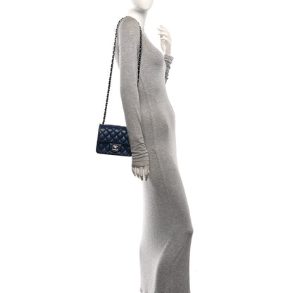Chanel Lambskin Quilted Mini Square Flap Navy 2 of 10