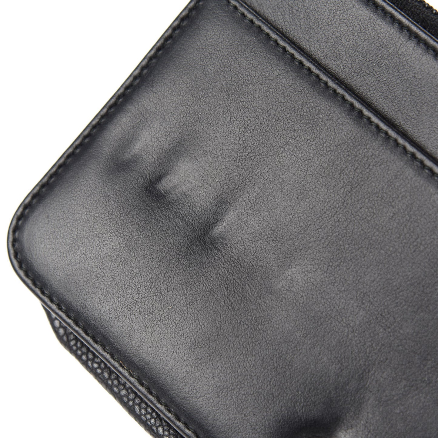 Caviar Quilted Diamond CC Wallet On Chain WOC Black