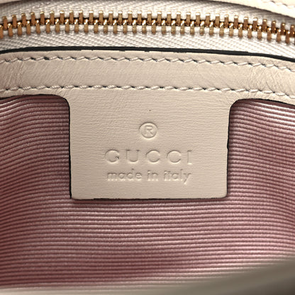 Gucci Vitello Palmellato Lux Bi-Color Small Arli Flap Shoulder Bag Mystic White Black 6 of 9