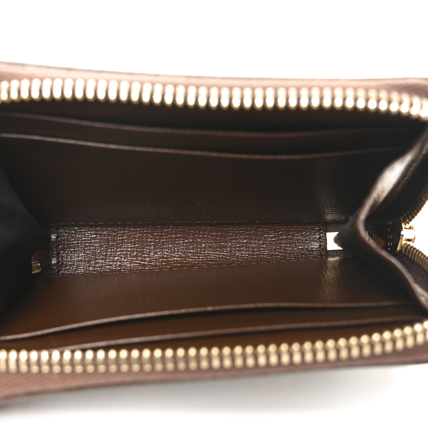 Gucci GG Supreme Monogram Azalea Calfskin Horsebit 1955 Zip Around ID Card Case Wallet Beige Ebony Brown Sugar 5 of 7