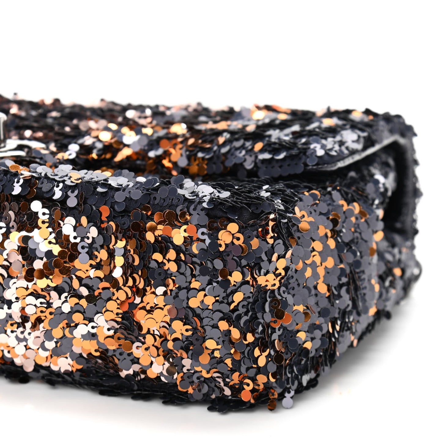 Sequin Mini Rectangular Flap Blue Gold