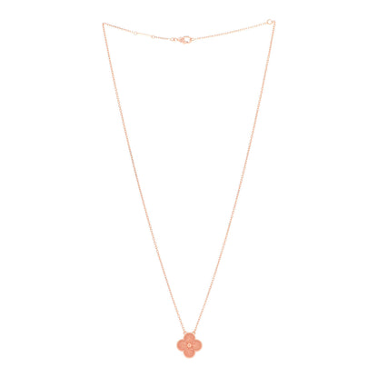 Van Cleef & Arpels 18K Rose Gold Vintage Alhambra Pendant Necklace 3 of 6