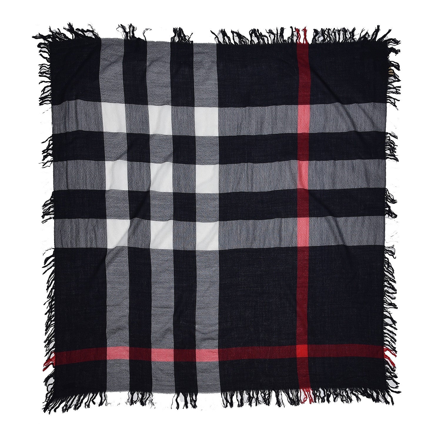 Burberry Merino Wool House Check Scarf Navy 1 of 4