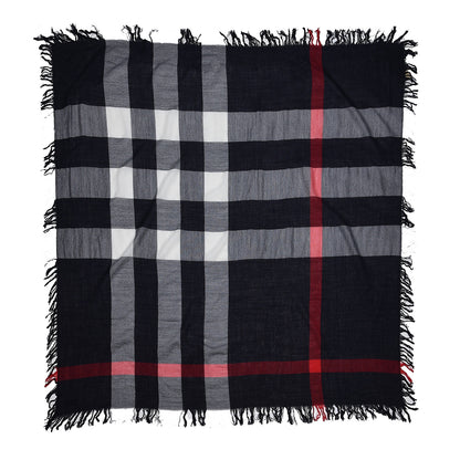 Burberry Merino Wool House Check Scarf Navy 1 of 4