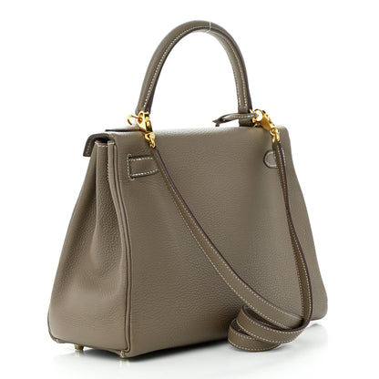 Hermes Togo Kelly Retourne 28 Etoupe 3 of 11