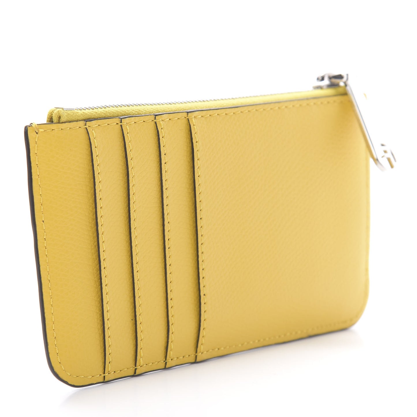 Vitello Cruise F is Fendi Bi-Color FF 1974 Embossed Key Case Pouch Maya Black Sunflower