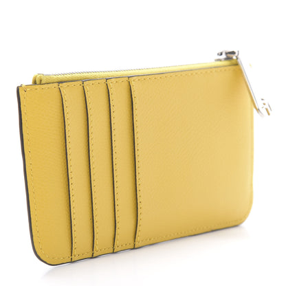 Fendi Vitello Cruise F is Fendi Bi-Color FF 1974 Embossed Key Case Pouch Maya Black Sunflower 3 of 8