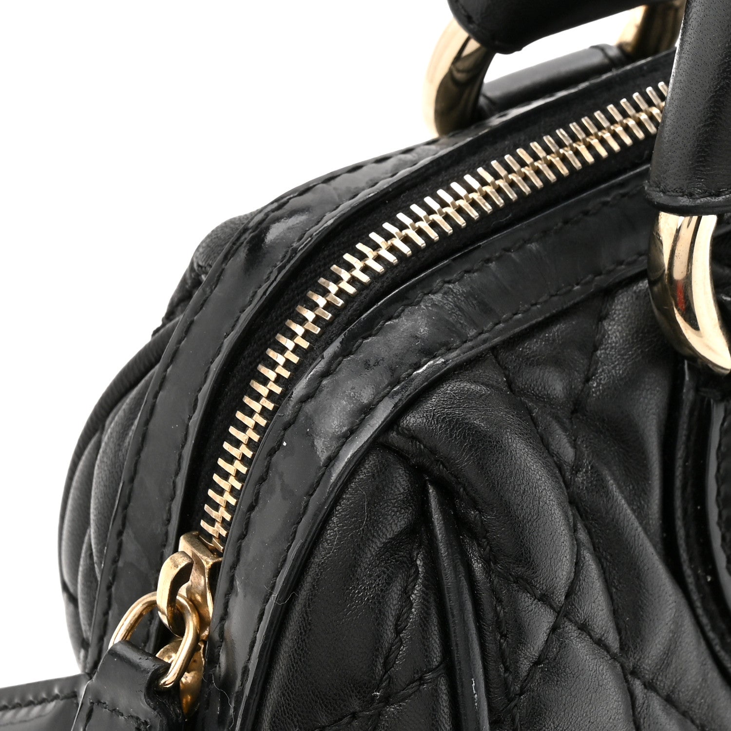Christian Dior Lambskin Cannage Side Pocket Satchel Black 12 of 12
