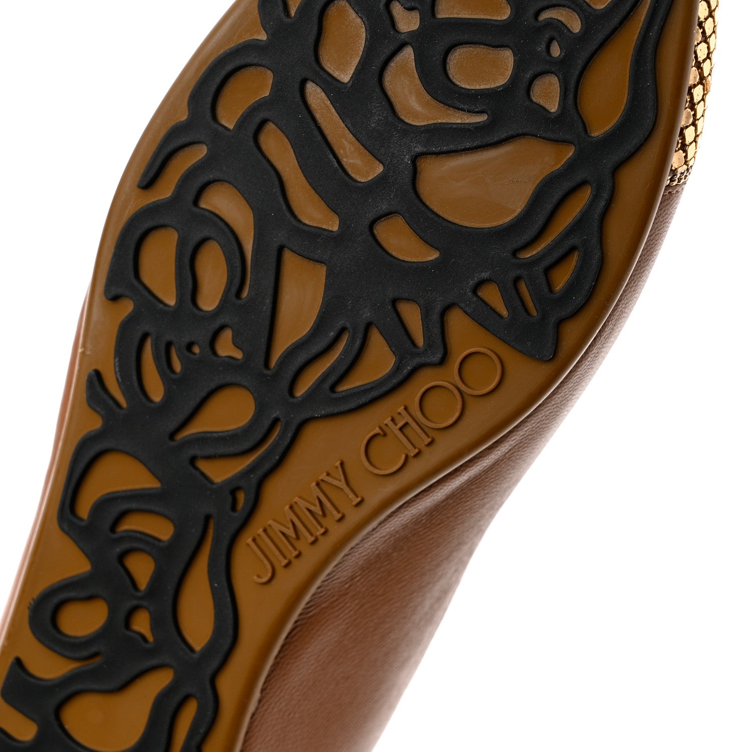 Jimmy Choo Nappa Metal Mesh Waine Ballet Flats 38 Canyon Gold 8 of 13