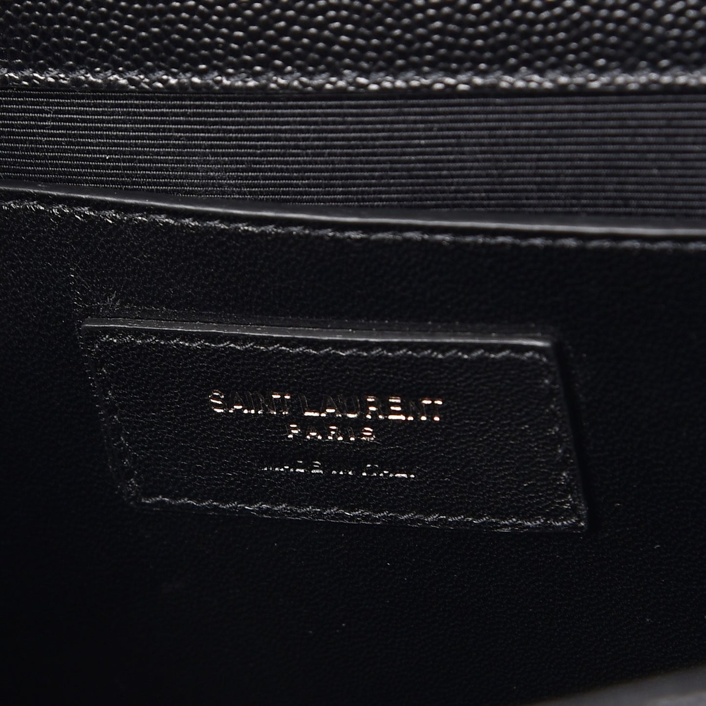 Grain De Poudre Textured Mixed Matelasse Triquilt Medium Monogram Satchel Black