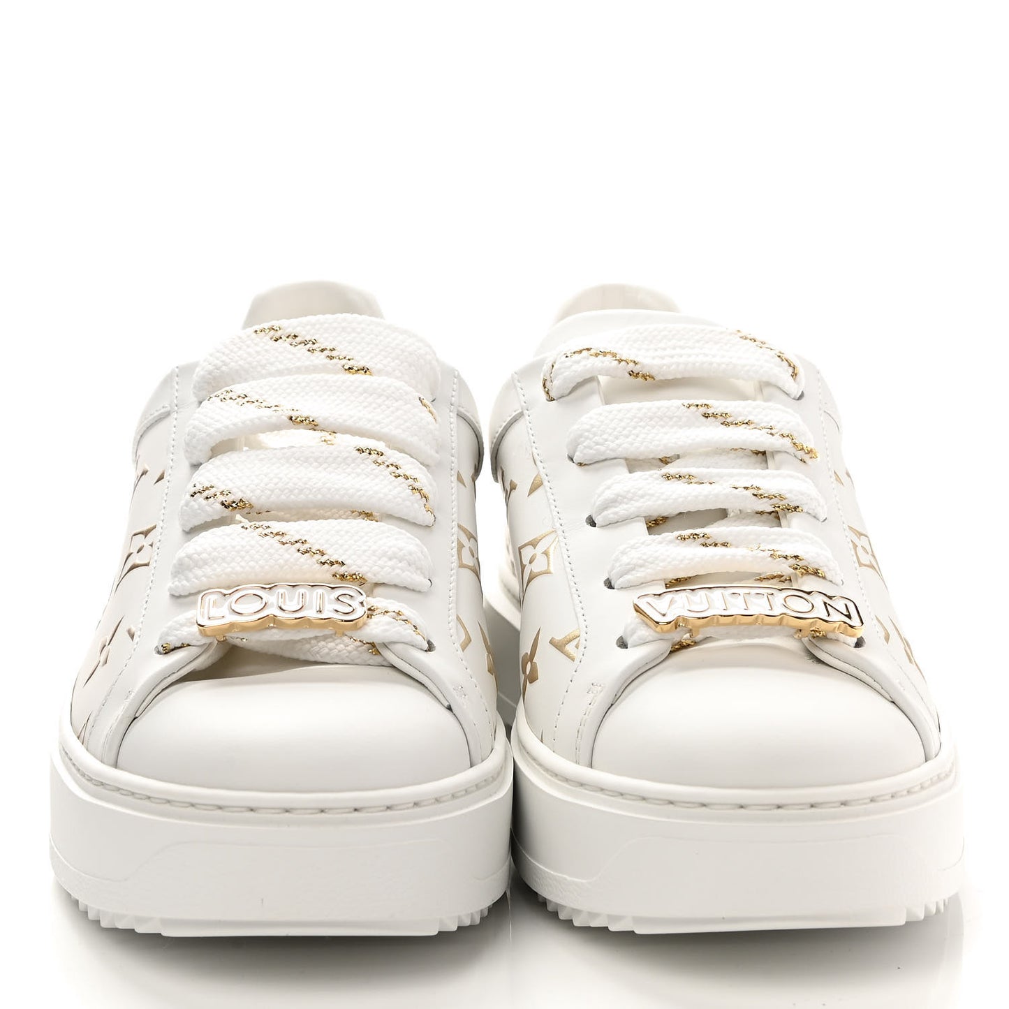 Monogram Time Out Sneakers 37 Gold