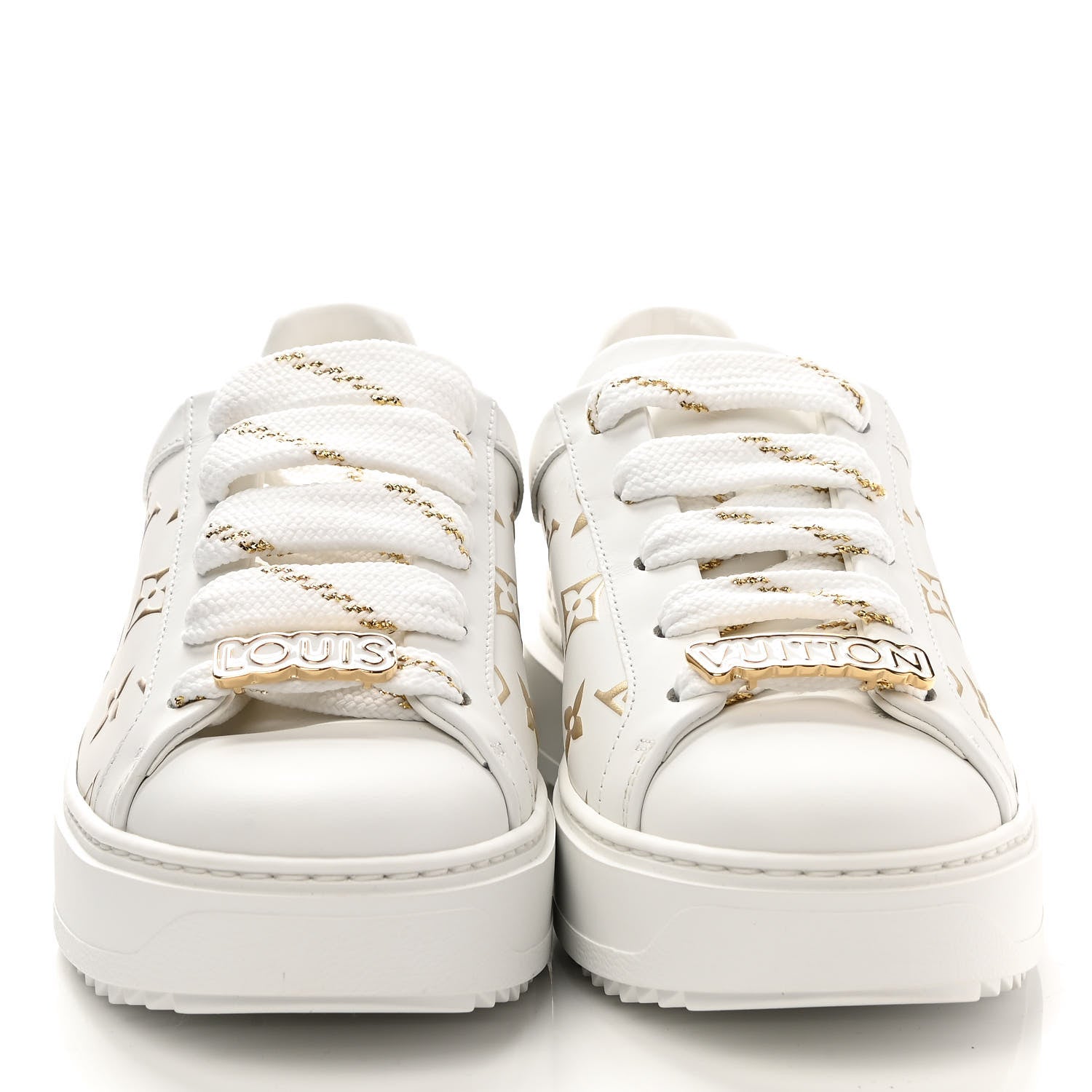 Louis Vuitton Monogram Time Out Sneakers 37 Gold 2 of 8