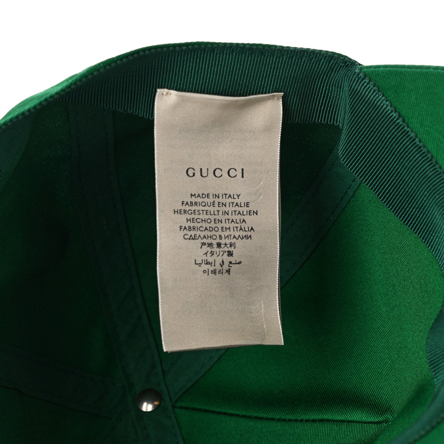 Cotton 100 Print Baseball Cap L Green