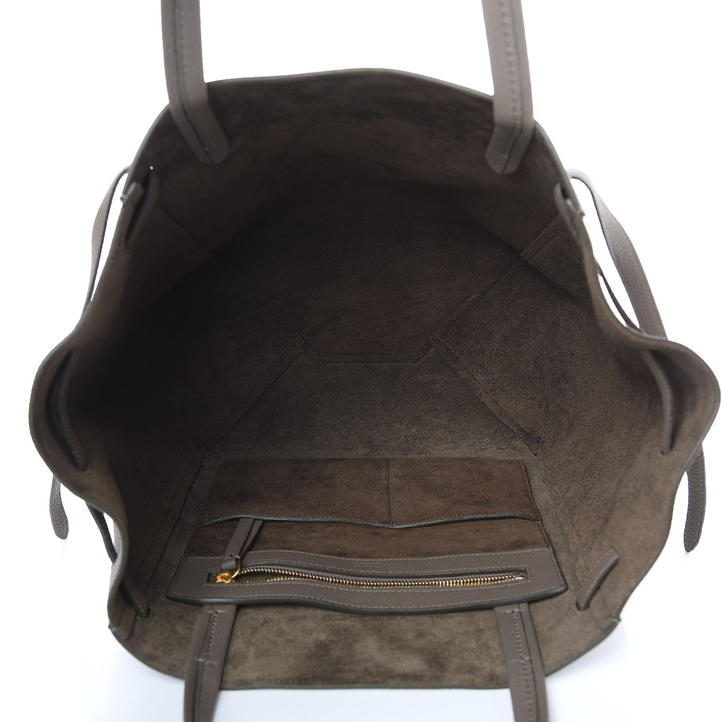 Soft Grained Calfskin Small Belt Cabas Phantom Taupe