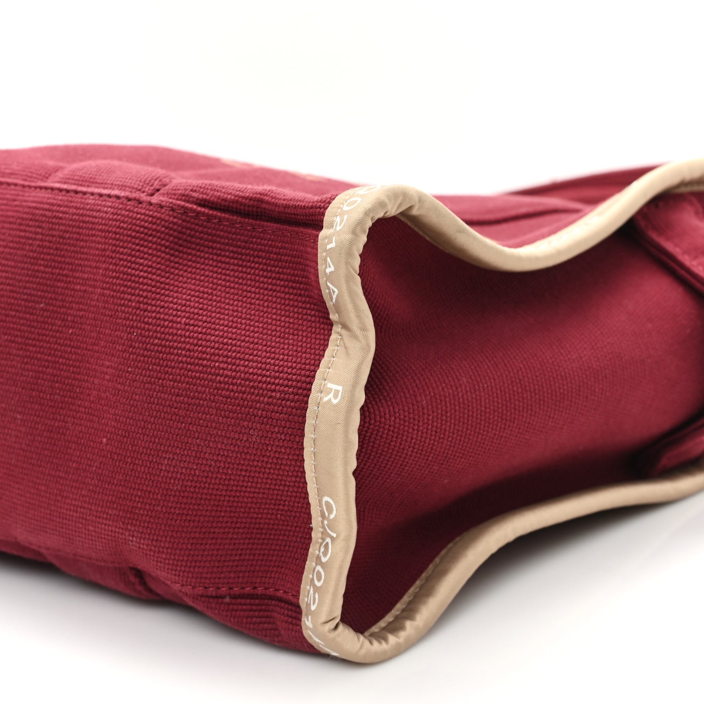 Jacquard Large The Traveler Tote Bag Burgundy Beige