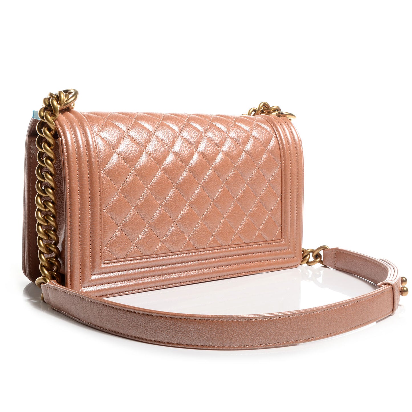 Pearl Calfskin Medium Boy Flap Pink