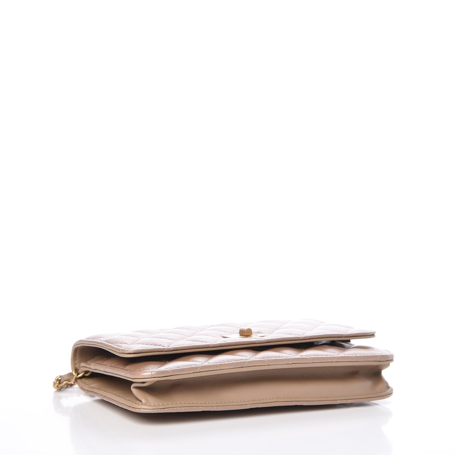 Chanel Metallic Aged Calfskin Reissue Wallet On Chain WOC Gold 4 of 9