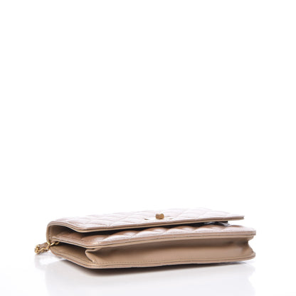 Chanel Metallic Aged Calfskin Reissue Wallet On Chain WOC Gold 4 of 9