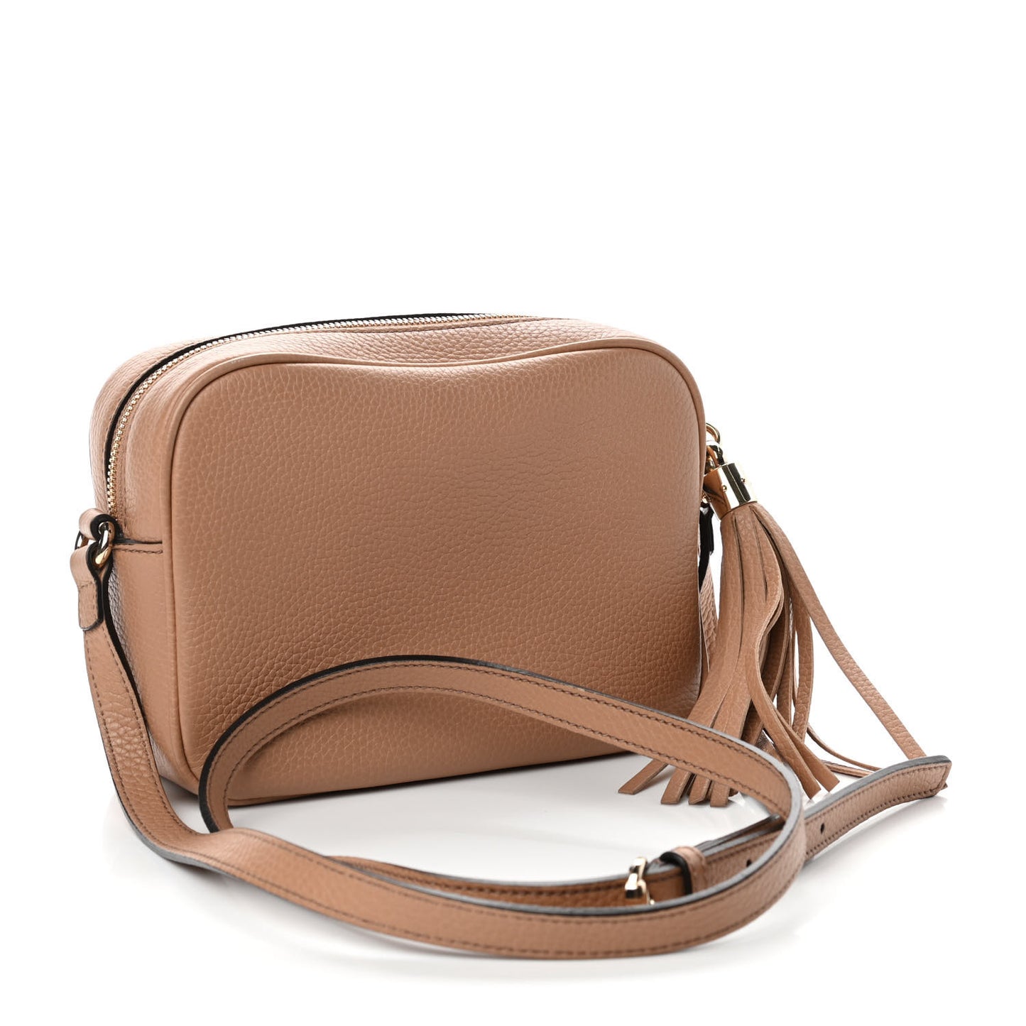 Pebbled Calfskin Small Soho Disco Bag Rose Beige