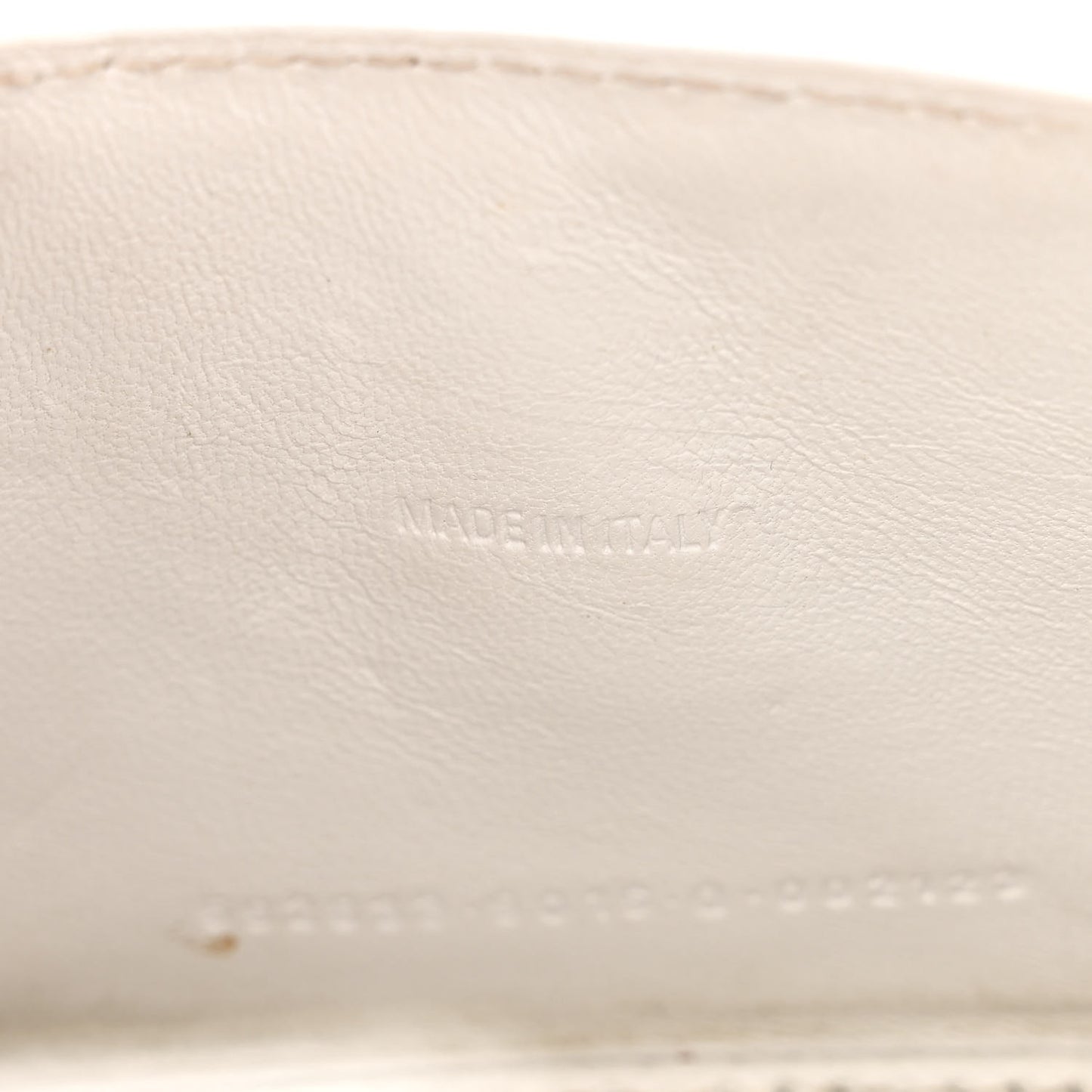 Shiny Calfskin Crocodile Embossed Hourglass Top Handle Bag XS White