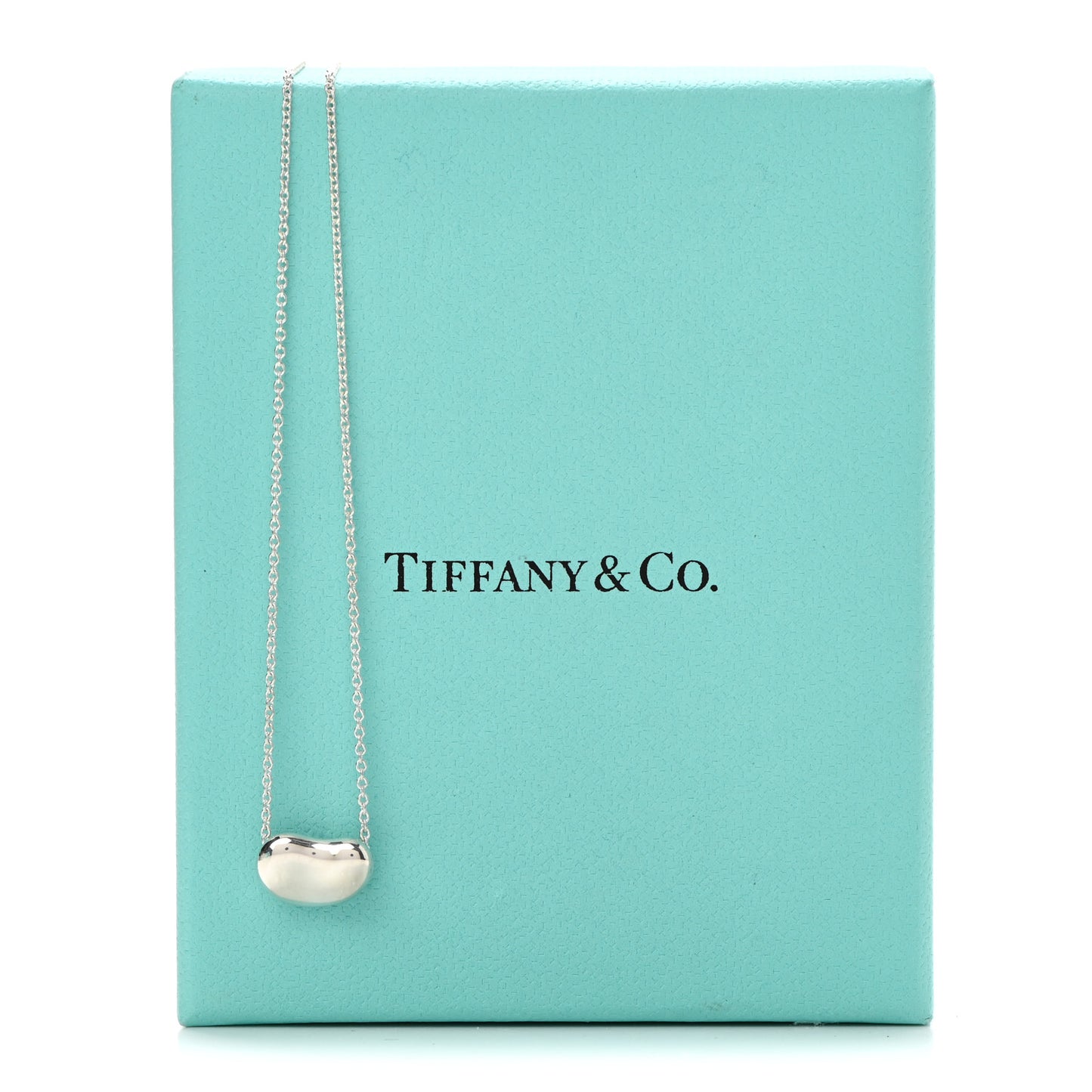 Sterling Silver 12mm Elsa Peretti Bean Pendant Necklace