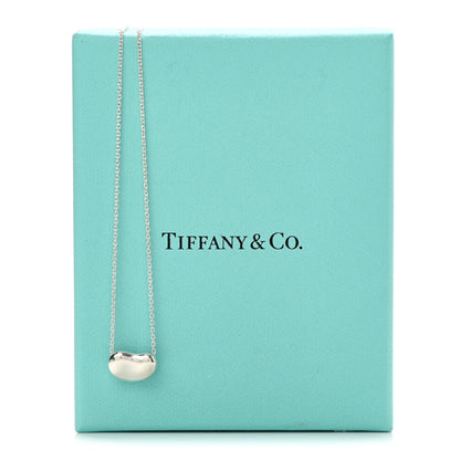 Tiffany Sterling Silver 12mm Elsa Peretti Bean Pendant Necklace 6 of 6
