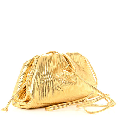 Bottega Veneta Metallic Bark Calfskin The Mini Pouch Gold 3 of 11