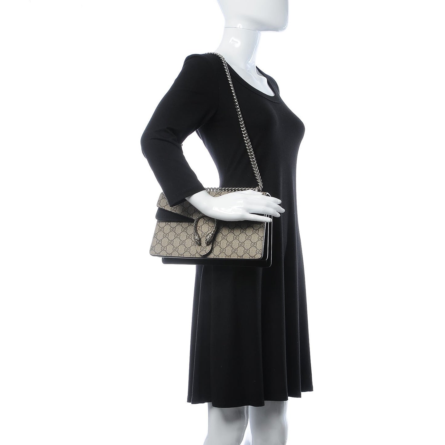 GG Supreme Monogram Small Dionysus Shoulder Bag Black