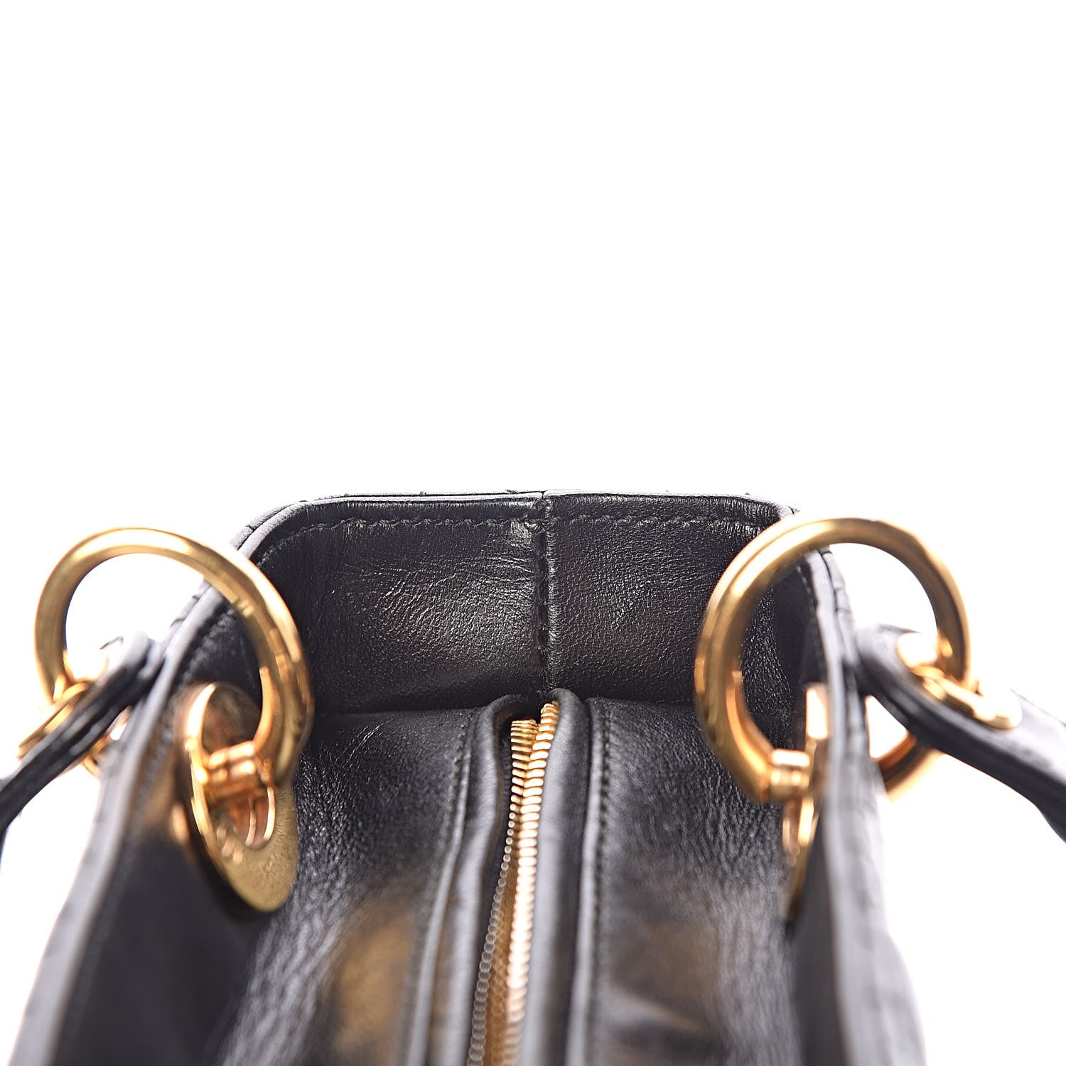 Christian Dior Lambskin Cannage Medium Lady Dior Black 14 of 21