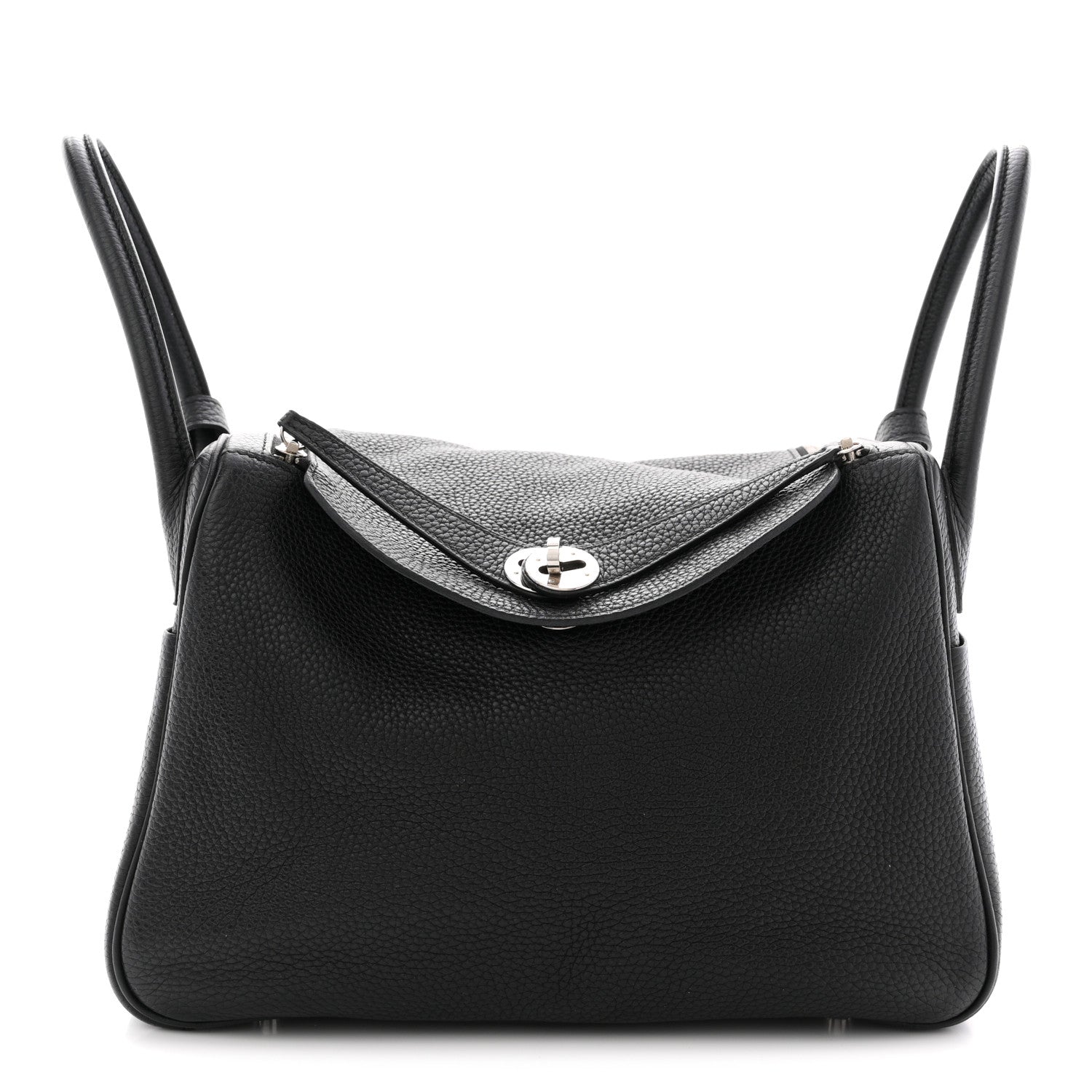 Hermes Taurillon Clemence Lindy 30 Black 1 of 12