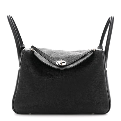 Hermes Taurillon Clemence Lindy 30 Black 1 of 12