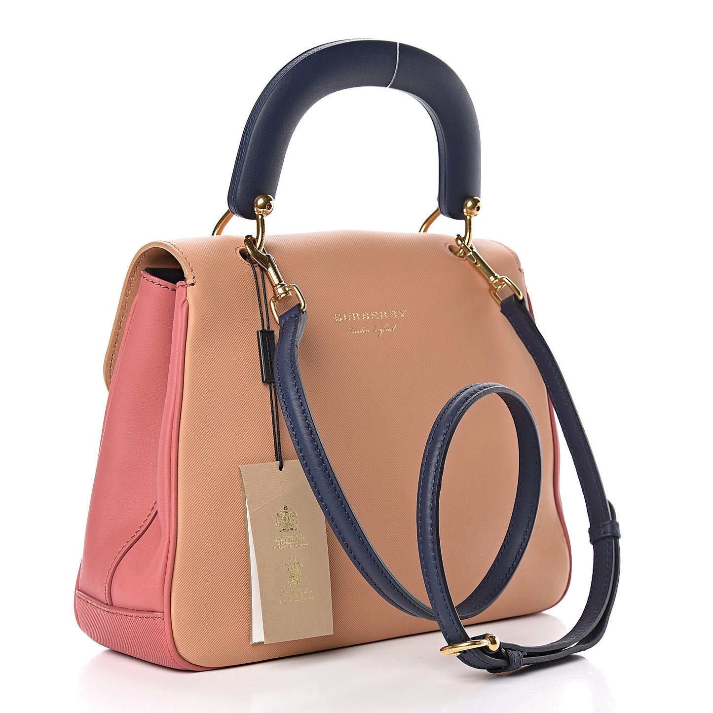 Trench Calfskin Medium DK88 Top Handle Bag Blossom Pink Pale Clementine